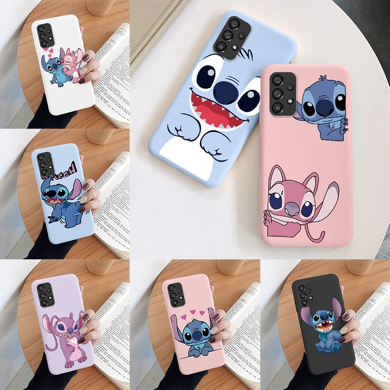 Funda protectora de silicona para Samsung Galaxy A52 A52S, carcasa suave con dibujos animados de Lilo Stitch, Funda de teléfono para Samsung A 52 Coque