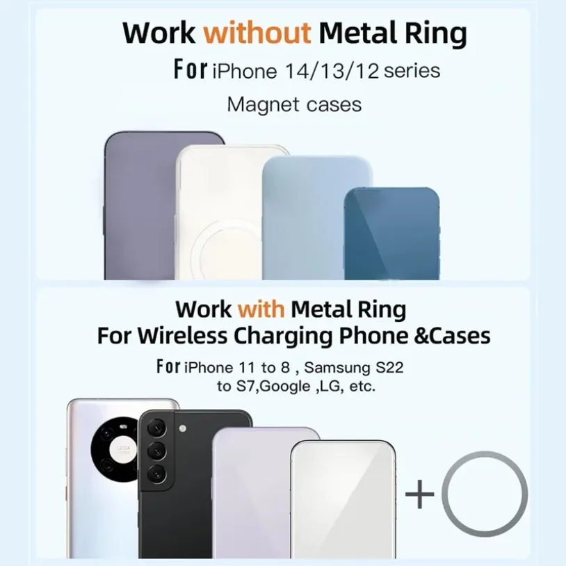 Soporte magnético para cargador inalámbrico de coche, 30W, carga rápida, imán para salida de aire, soporte para teléfono de coche para iPhone 16-12 Pro Max Mini - imagen 5