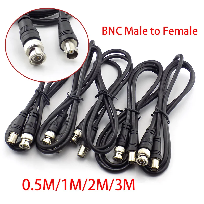 BNC macho a hembra enchufe CCTV extensión línea Coaxial Cable BNC accesorios de cámara de monitoreo de seguridad