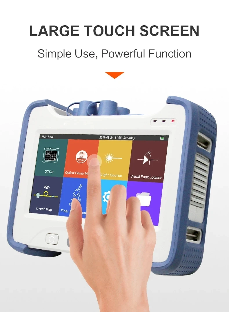 Probador de fibra 9000PRO, reflectómetro OTDR con pantalla táctil OPM OLS VFL 1310nm 1550nm 32/30dB SC FC, mapa de eventos del conector