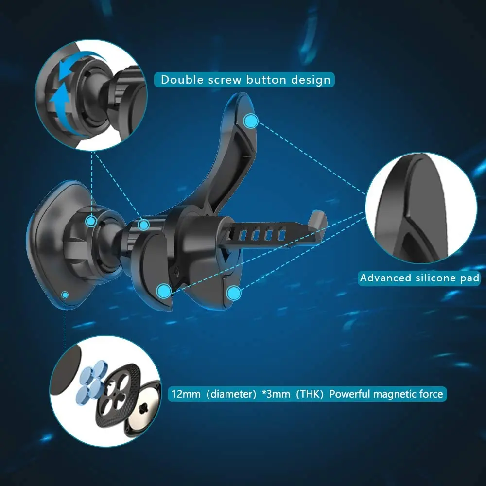 McGiLLon-soporte magnético para teléfono móvil, accesorio de montaje de 360 grados para iPhone, GPS, Smartphone, Samsung y Xiaomi - imagen 3