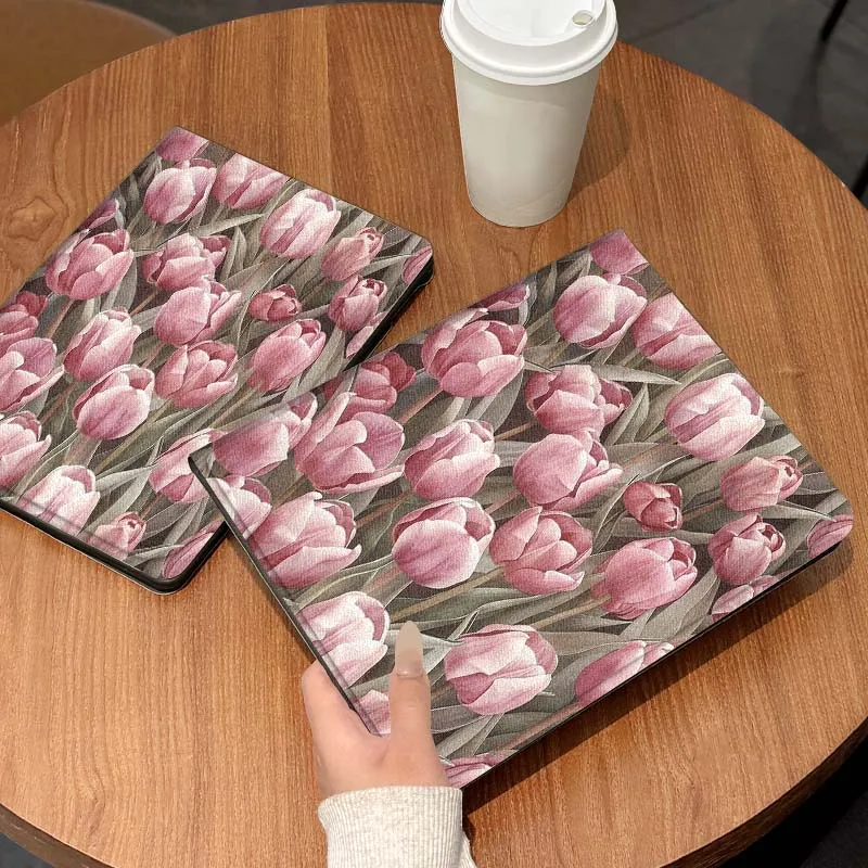 Flor moda tulipán para Lenovo Pad Tab Legion Xiaoxin Y900 Y700 K10 M10 P11 3. a generación Pro GT Plus funda para tableta