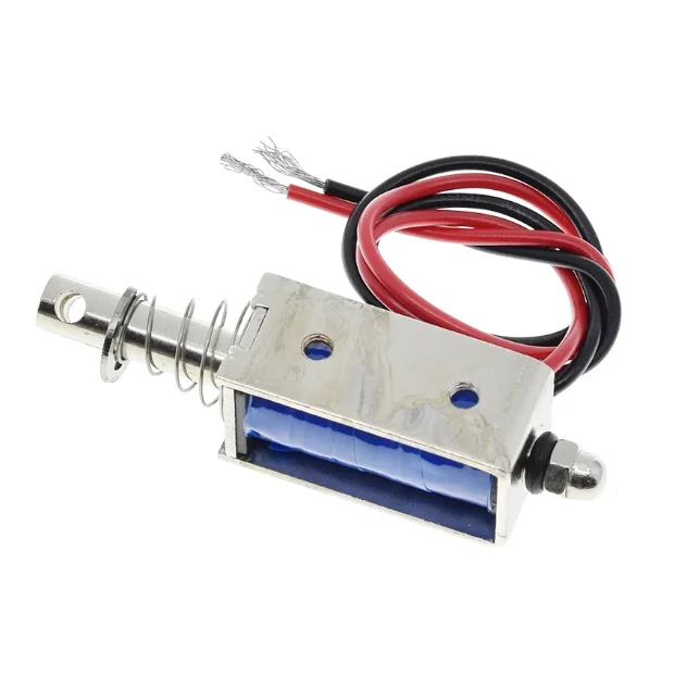 JF-0530B solenoide de empuje-tracción a través, 6V, 12V, 24VDC, Marco magnético de CC, pequeño - imagen 4