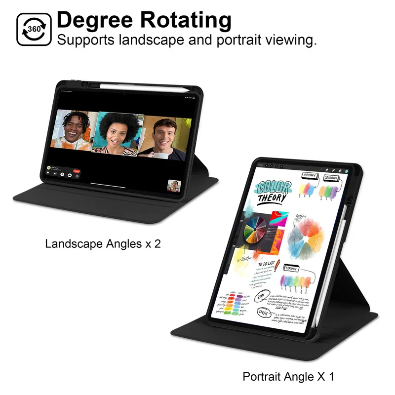 Para Redmi pad 10,6 Funda Redmi pad SE 11 con Funda para lápiz Xiaomi Mipad 6 5 11 7 PRO 11,2 6s 12,4 Max 12,1 cubierta de rotación - imagen 4