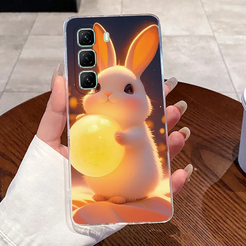 Para Infinix Hot 50 Pro Plus 4G 5G funda de lujo dragón lindo fresco niños niñas claro silicona suave contraportada ultrafino Fundas parachoques - imagen 4