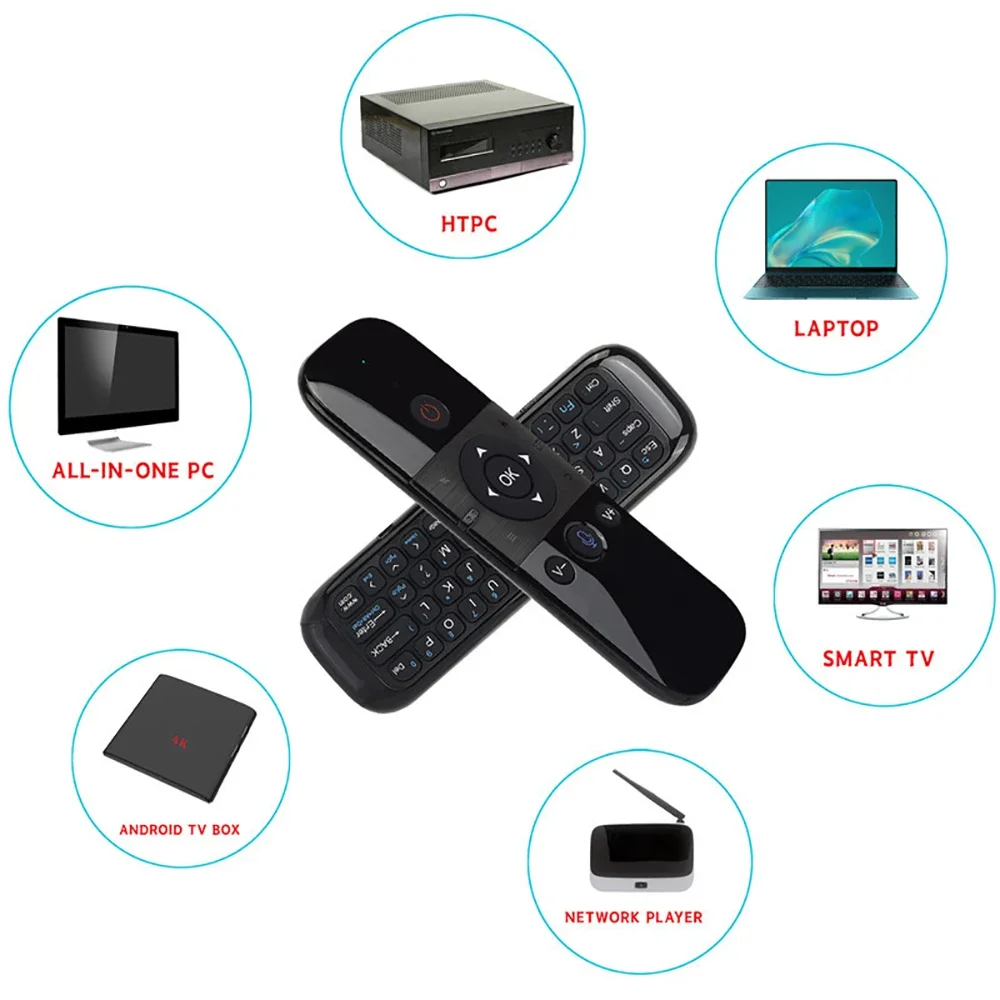 Mini Air Mouse teclado inalámbrico Control remoto 2,4G BT IR aprendizaje giroscopio de 6 ejes detección de movimiento para Smart TV Android TV Box PC - imagen 5