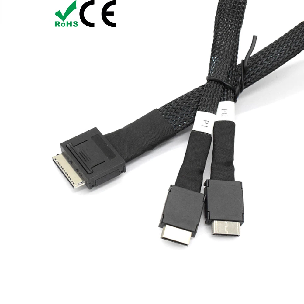 Cable de datos activo PCI-E ultra Port Oculink PCIe pci-express, SFF-8611 8i a Dual 2X Oculink SFF-8611 4i pci-express - imagen 4