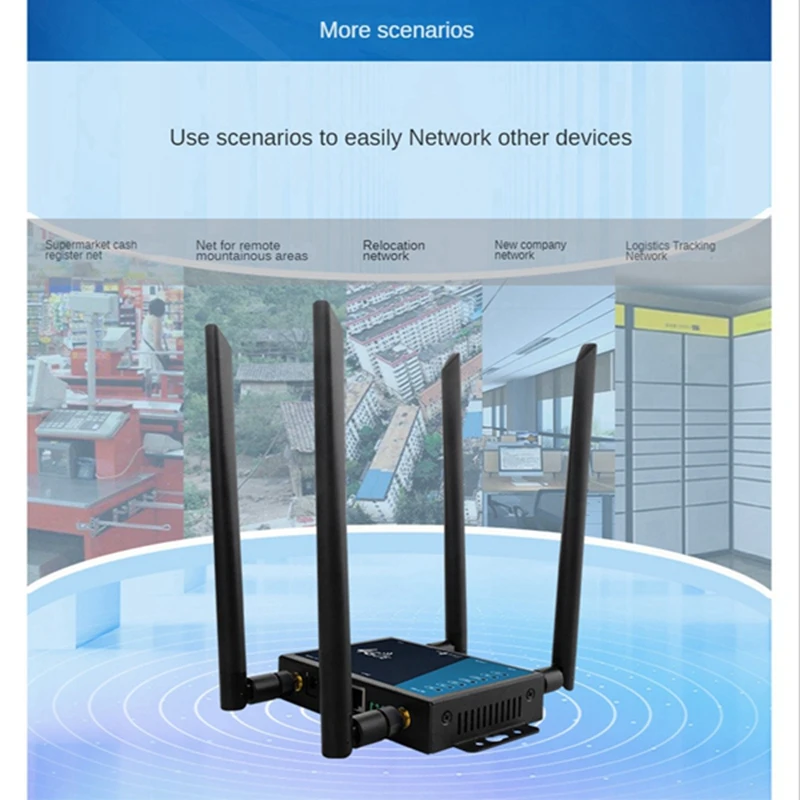 Enrutador 4G LTE con ranura para tarjeta SIM, enrutador inalámbrico con cable de 300Mbps, LT220-5, enchufe europeo, 1 Juego - imagen 4