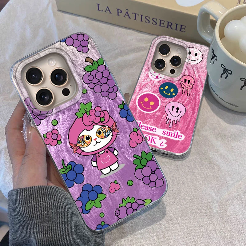 Funda para iPhone 16 16 Pro Max 5G, funda para teléfono con patrón de Panda y gato de dibujos animados, parachoques protector de silicona de moda Popular para IPhone 16 - imagen 5