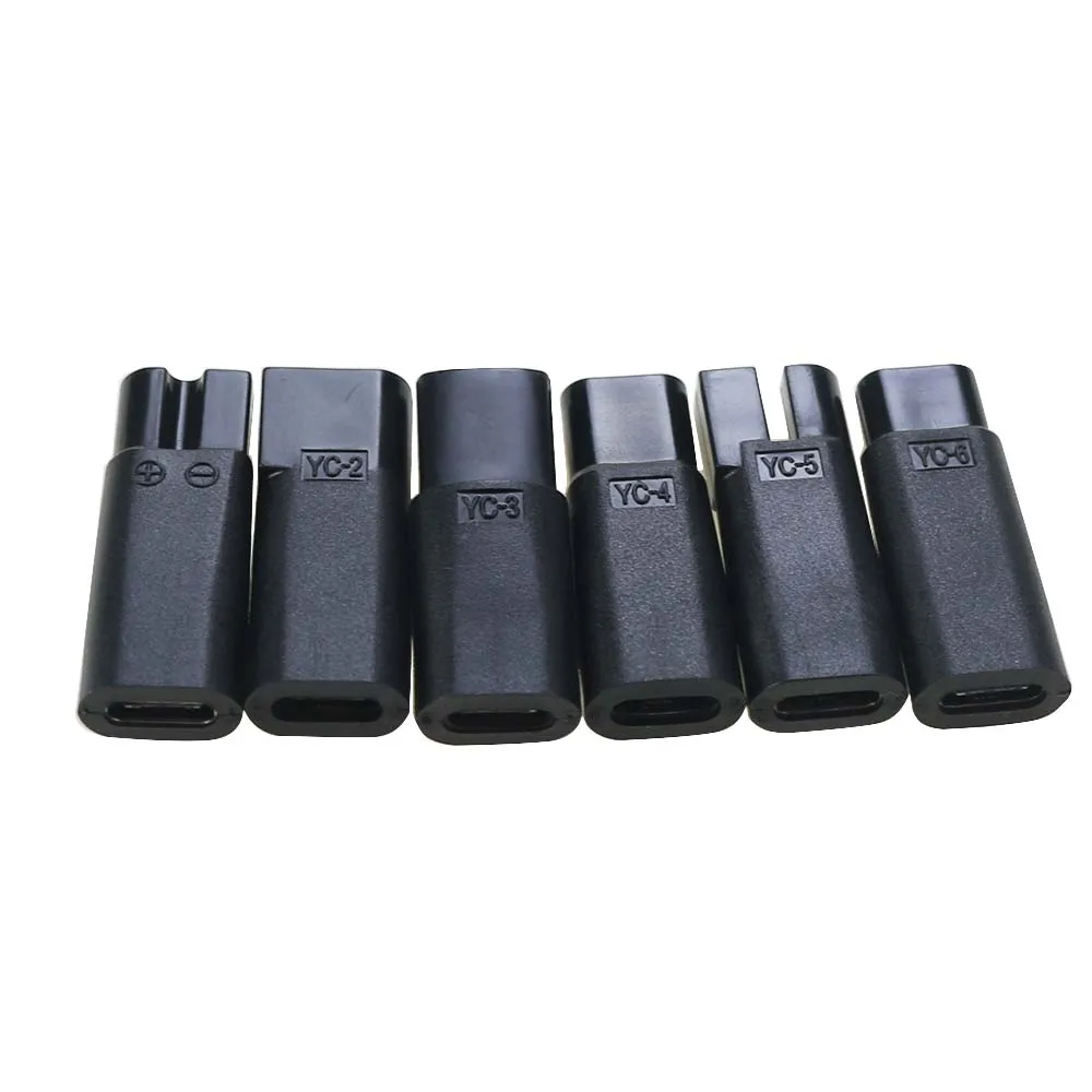 1 Uds USB tipo C enchufe hembra a 2,35 1,8 doble agujero adaptador de carga de 2 clavijas enchufe convertidor para afeitadora Pentium cortadora de pelo - imagen 2