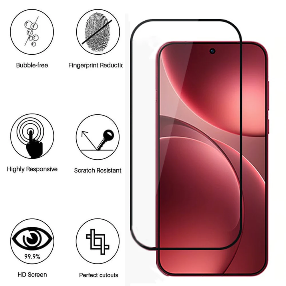 Vidrio templado 2.5D 9H para lente de cámara de película protectora de pantalla Find X9 para OPPO Find X9 Pro (soporta huellas dactilares ultrasónicas) - imagen 2