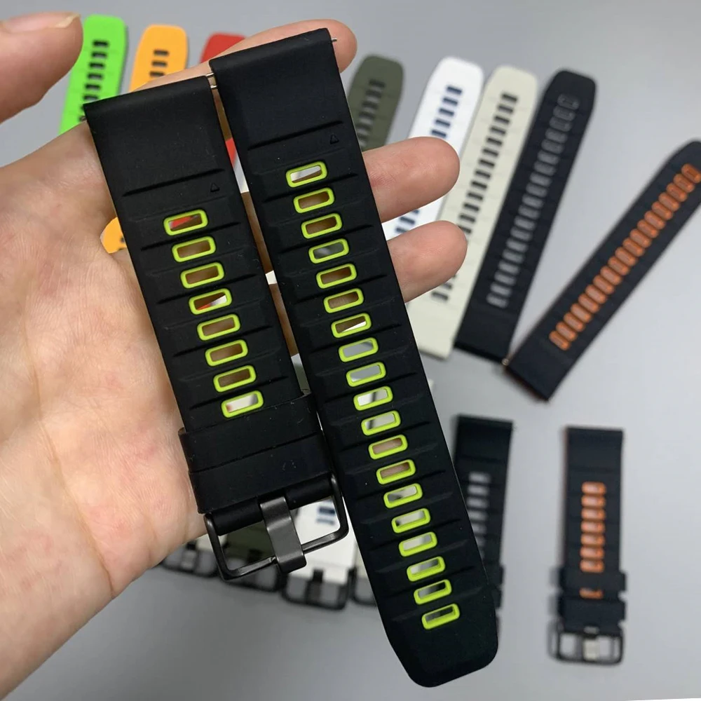 Correa de silicona de 22mm para Samsung Galaxy Watch3, pulsera deportiva clásica de 45mm/Gear S3 para Garmin Venu 4, correa inteligente suave de 45mm - imagen 2