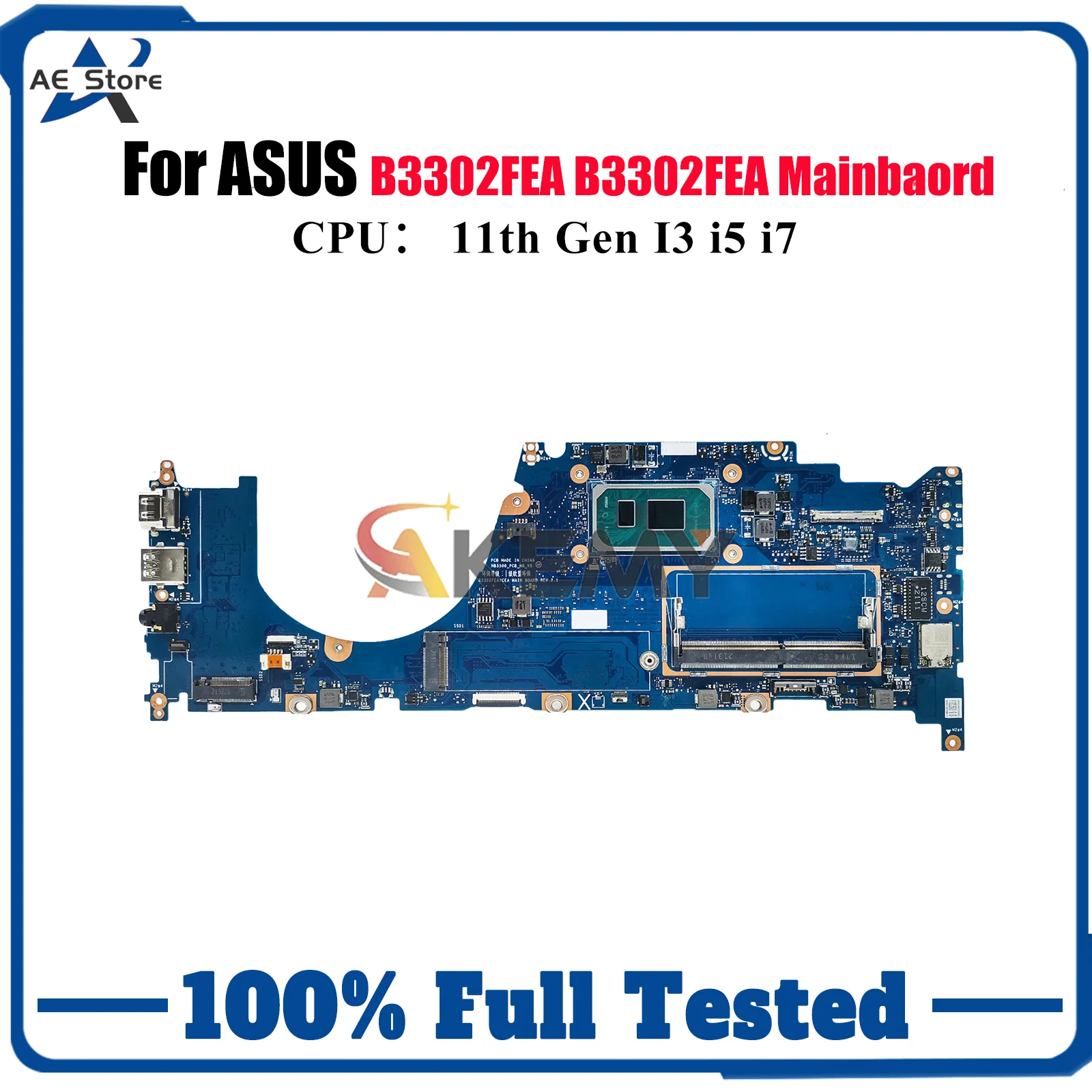 Placa base para ordenador portátil B3302FEA para ASUS ExpertBook B3302FEA B3302F placa base para portátil con pruebas I3 i5 i7 de 11. a generación OK envío rápido