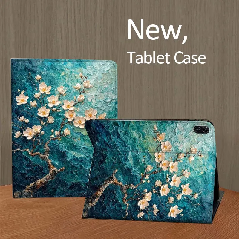 Diseño artístico pintura al óleo de flores para Huawei MediaPad MatePad Air M6 M5 M2 T10s T5 C5e 10 11 12X10,8 SE Pro funda para tableta - imagen 2