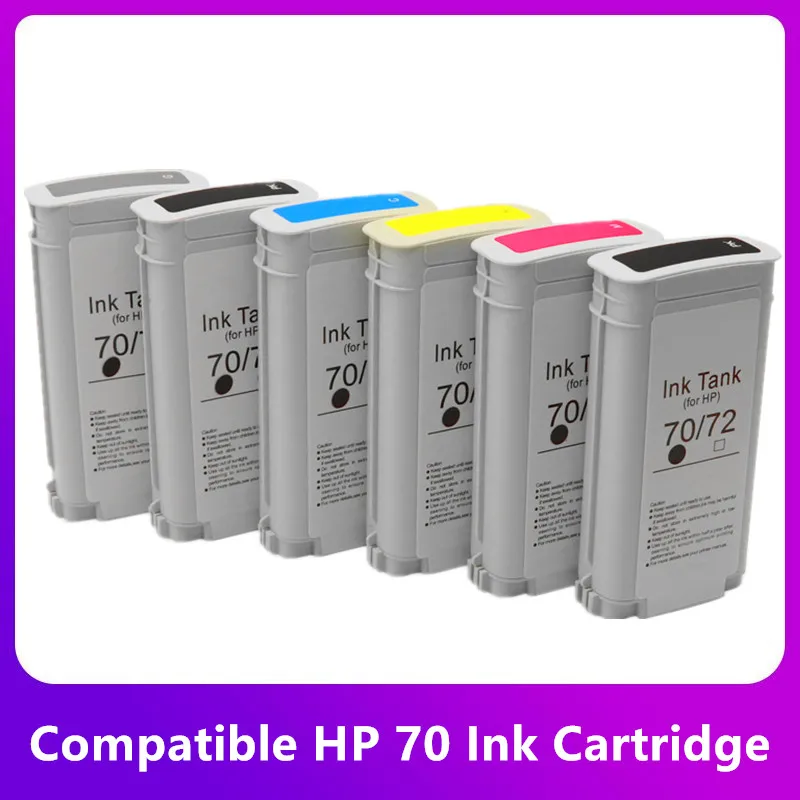 Cartucho de tinta Compatible con HP70, tinta de pigmento completo para HP Designjet Z2100, Z3100, Z3200, Z5200, Z5400, 2% de descuento adicional