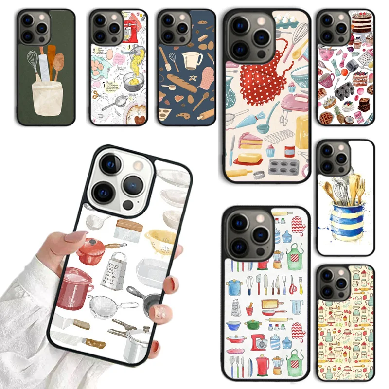 Funda de teléfono Baking Cook Chef para iPhone 17 Air 16 15 14 plus 11 12 13 Pro Max coque