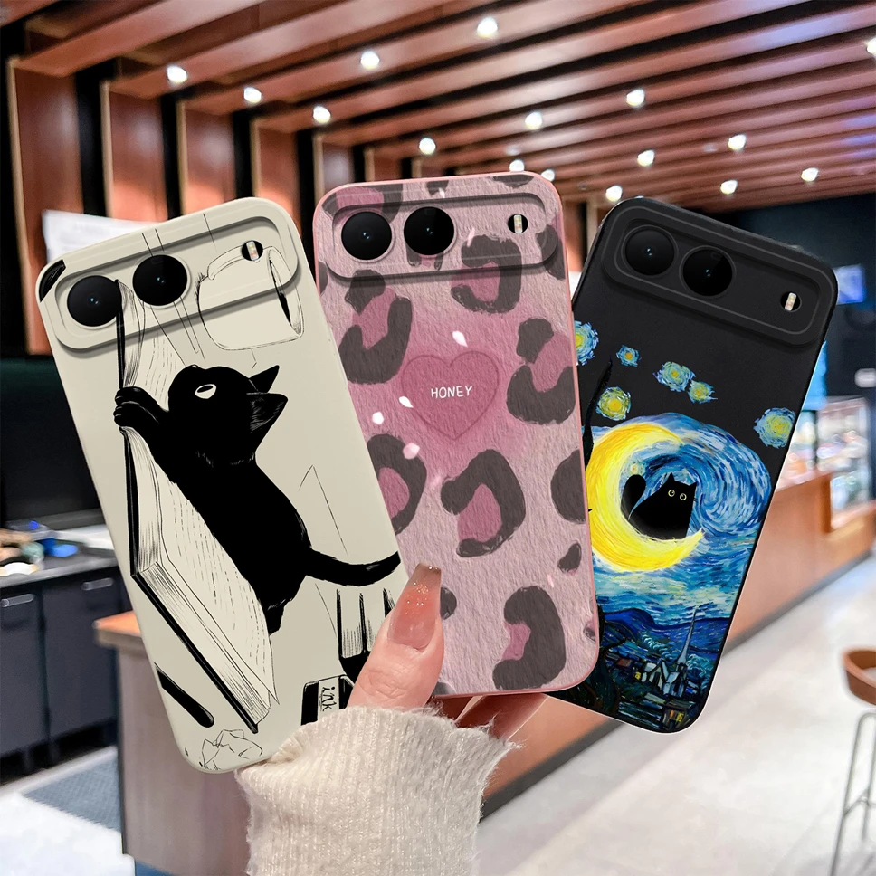 Para Tecno Spark Go 2025 / Infinix Hot 60i 5G Funda de teléfono divertido gato Funda de silicona suave para Infinix Hot60i 5G TecnoSpark GO Funda