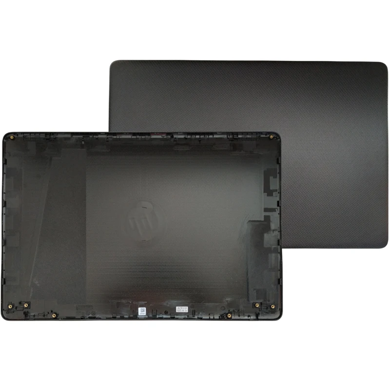 Una computadora portátil negra con la cubierta posterior eliminada