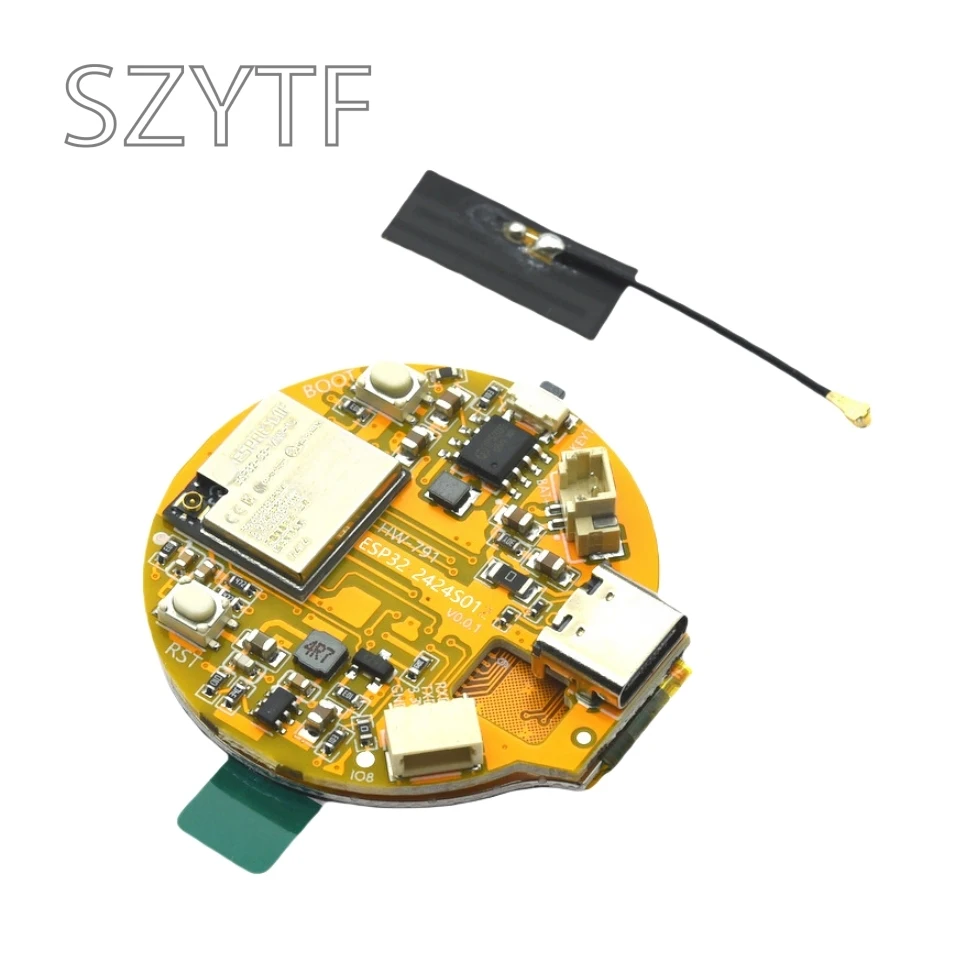 Placa de desarrollo de ESP32-C3, pantalla táctil LCD circular de 1,28 pulgadas con módulo compatible con wifi y Bluetooth - imagen 3