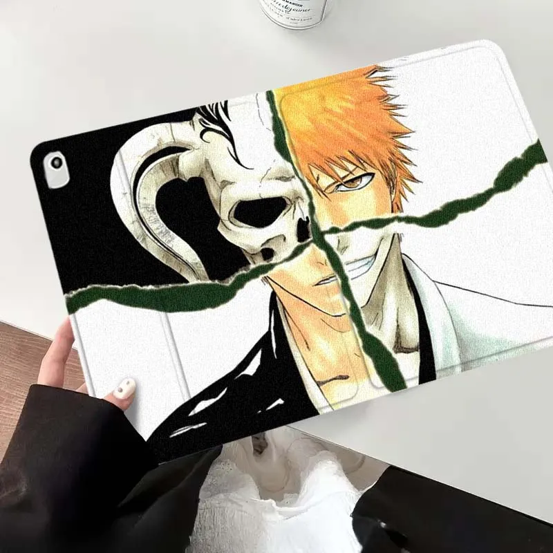 Bleach Anime Cool Shinigami para iPad Pro Air Mini 1 2 3 4 5 6 7 7th 8th 9th 10th 11th 10,2 9,7 10,5 10,9 11 12,9 funda para tableta