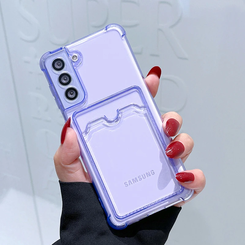 Funda transparente con tarjetero Original para Samsung Galaxy A15 A25 A35 A55 A14 A24 A34 A54 A13 A23 A33 A53 S21 S22 S23 5G - imagen 3