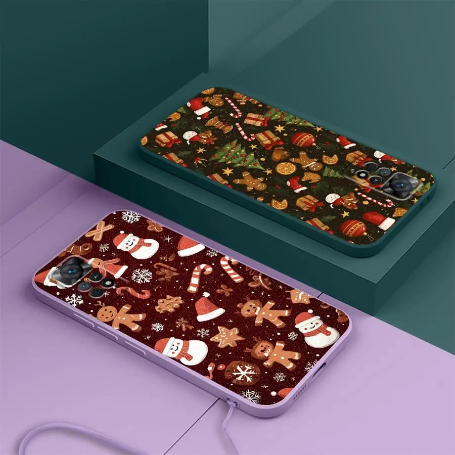 Funda navideña de hombre de jengibre para Xiaomi Redmi Note 10 14 Pro Plus 11s 12s 10Lite 13 12 ProPlus 10 11 Pro, funda suave - imagen 4