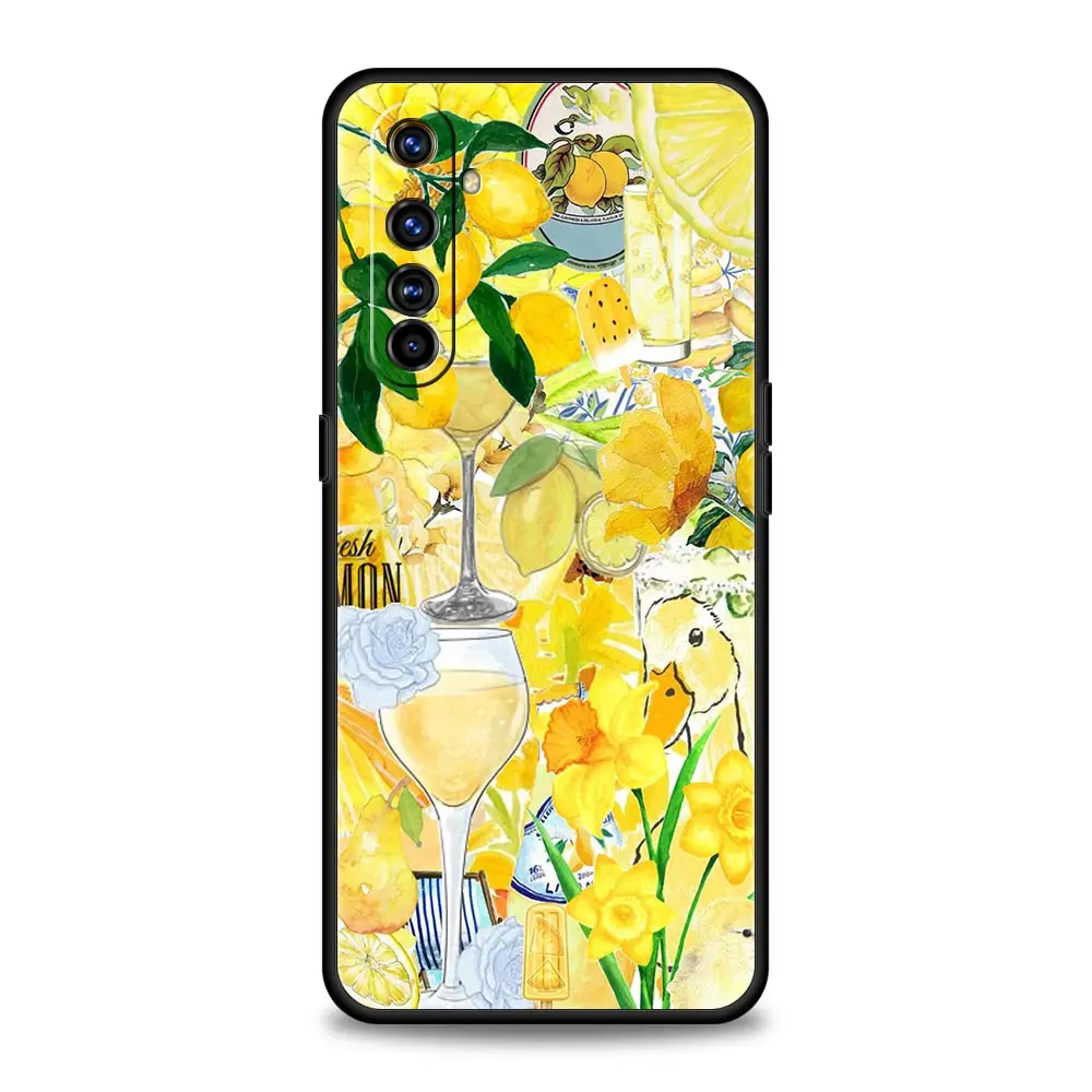 Ocean Wine Glass Lemon Phone Case For Realme 13 12 11 10 4G 9 8 5G 7 GT5 GT3 GT2 Pro Plus C21 C11 C25 C35 GT Neo 2 3 3T 5 Cover - imagen 5