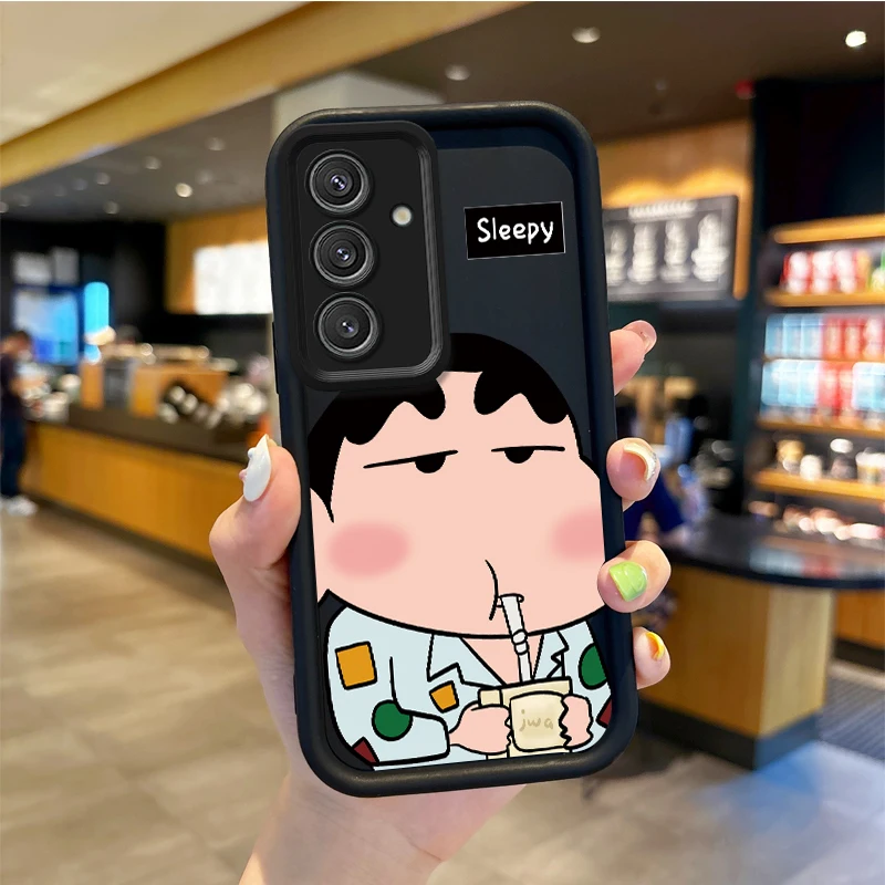 C-Crayon S-Shin Chan funda de teléfono para Samsung Galaxy A35 A34 A33 A32 5G A31 A30 A24 A23 A22 A13 A12 A05 A03 fundas a prueba de golpes - imagen 4