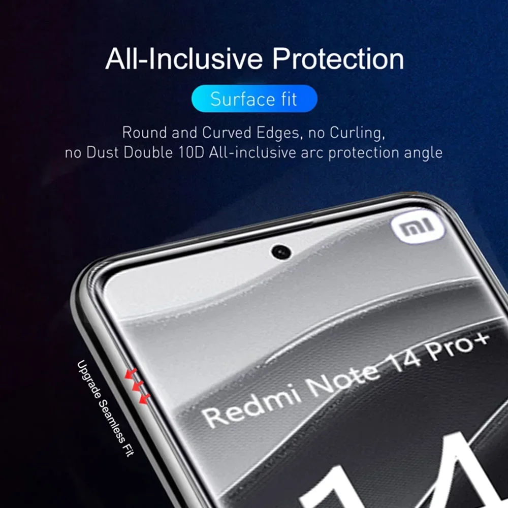 4 Uds película de hidrogel para Xiaomi Redmi Note 14 Pro Plus 13 12 11 Protector de pantalla Redmi 14C 13C 12C A3 A1 A2 Plus Turbo 3 película de Gel - imagen 3