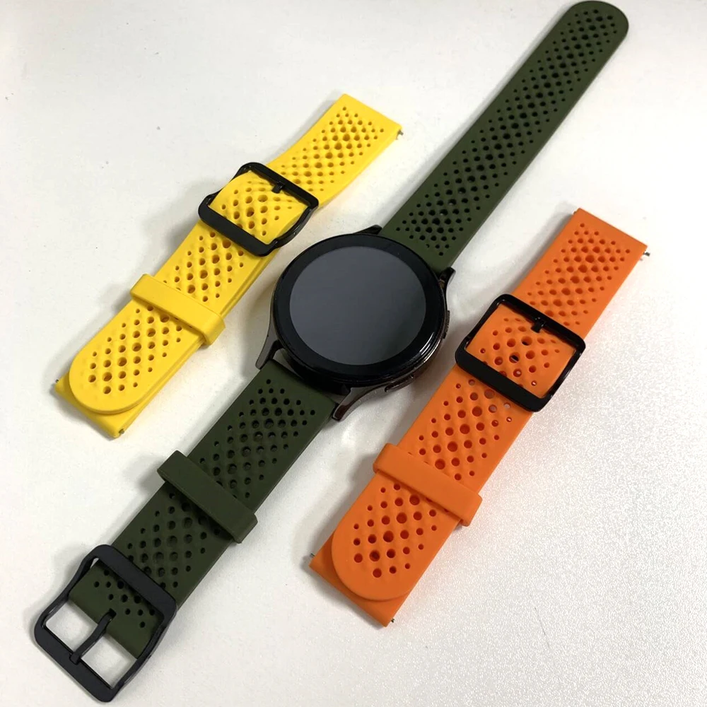 Pulsera transpirable de silicona de 22mm para Garmin Forerunner 265 570 255 Venu 3 Vivoactive 4, Correa deportiva para HUAWEI Watch5 GT 5 - imagen 4