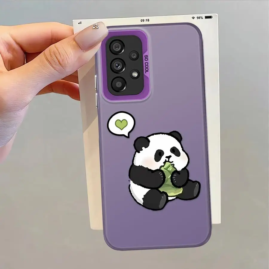 Funda para Samsung Galaxy S22 S25 S24 FE S20 Plus Note 20 Ultra S23 S21 S23 funda trasera para teléfono lindo Panda - imagen 3