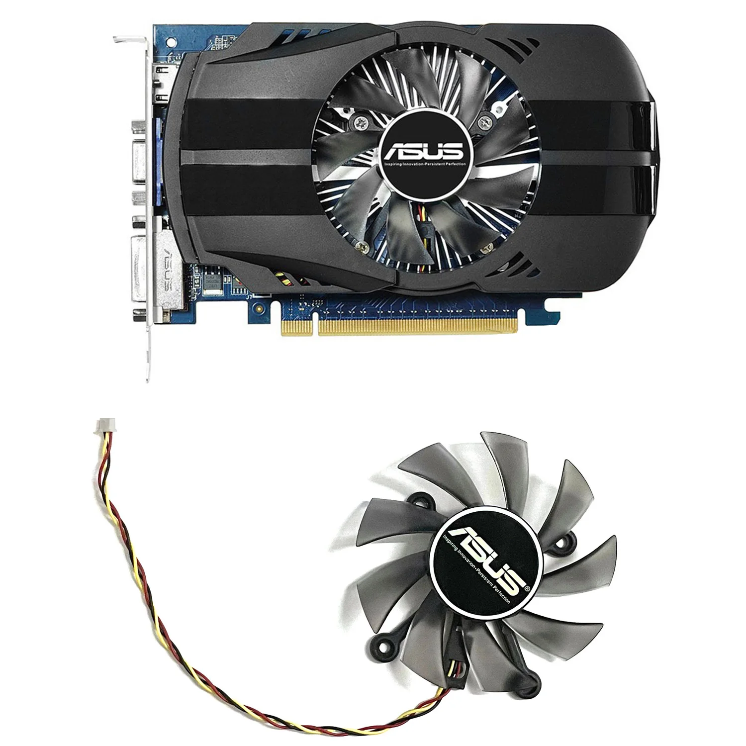 Nuevo enfriador GPU de 3 pines R128015BH DC12 0.32A GT780 para ASUS GT 720 730 740 GT620 630 640 ventilador de bola de refrigeración de tarjeta gráfica