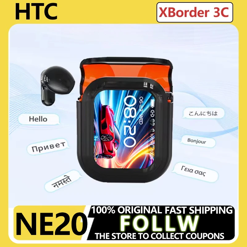 Nuevo Traductor HTC NE20 nuevos auriculares inalámbricos Bluetooth 6,0 auriculares de traducción IPX4 clasificación de impermeabilidad batería de larga duración - imagen 2