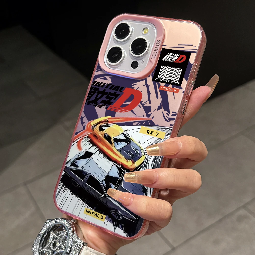 Funda de teléfono inicial D AE86 para Samsung Galaxy S25 S24 S23 S22 S21 FE S20 Ultra Plus 5G Note 20 10 cubierta dura plateada mate - imagen 3