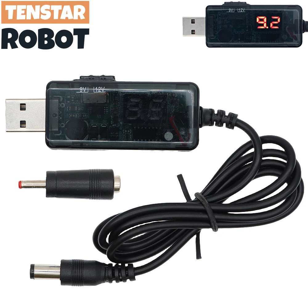 Convertidor de refuerzo USB DC 5V a 9V 12V Cable convertidor elevador USB + conector de 3,5x1,35mm para fuente de alimentación/cargador/convertidor de potencia - imagen 2