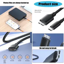 Cable USB-C a USB 3.0 Tipo B para Disco Duro Externo