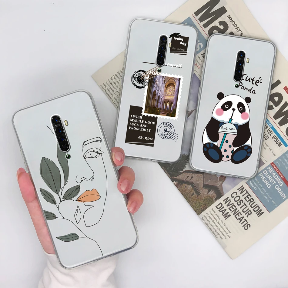Para Oppo Reno 2 2Z 2F funda de teléfono patrones coloridos de ensueño suave TPU transparente carcasa de silicona para Oppo Reno2 parachoques ligero - imagen 2