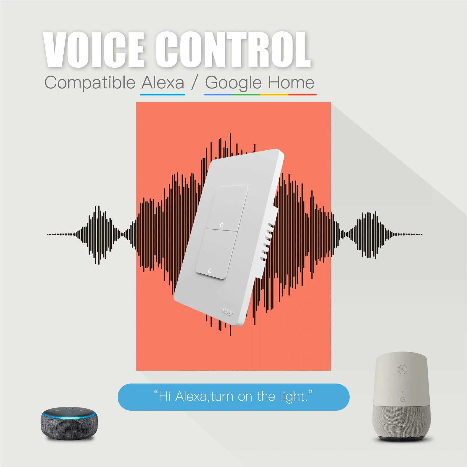 MOES-interruptor de luz inteligente con wifi para el hogar, pulsador de pared de un solo polo, funciona con Alexa, Google Home, cable neutro requerido - imagen 4