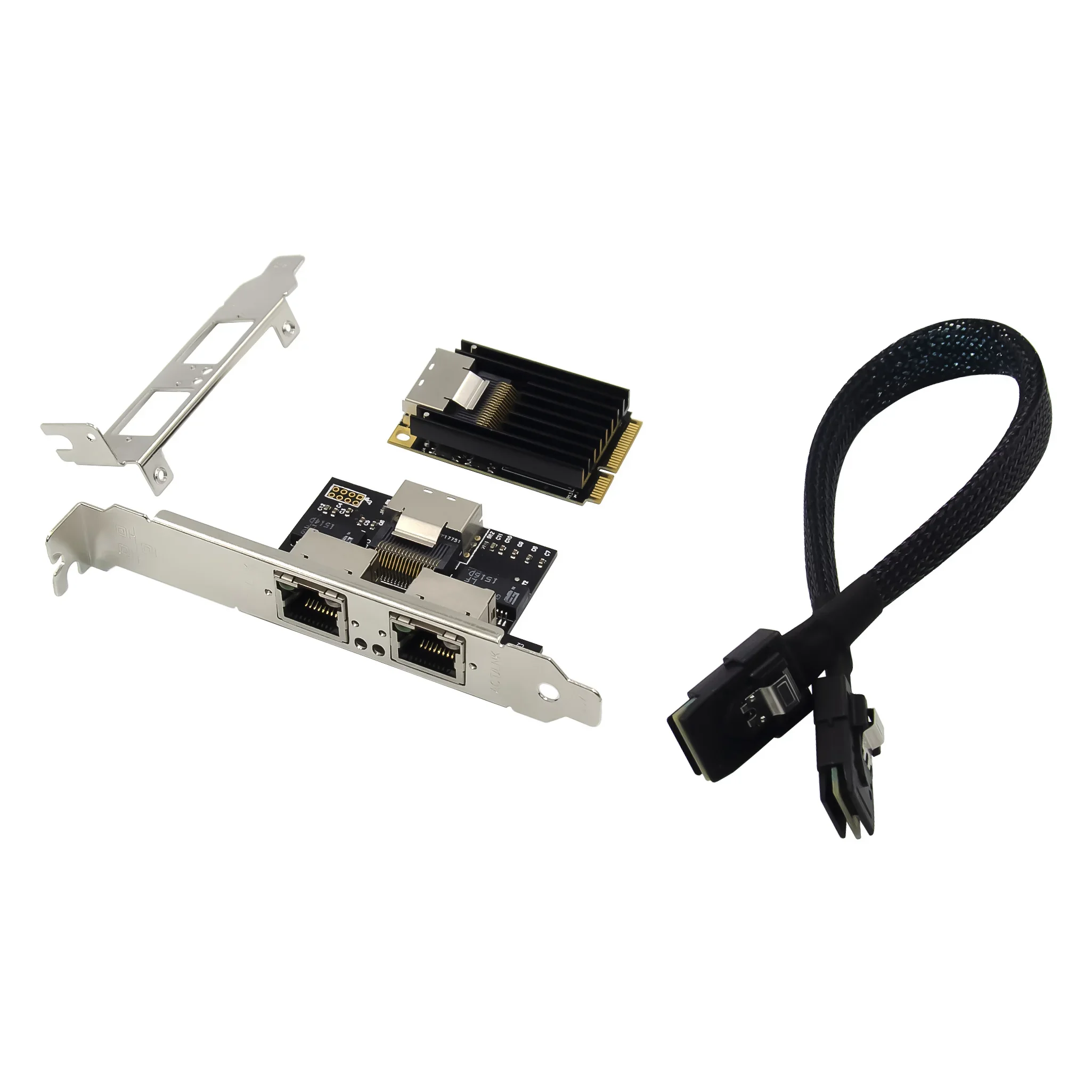 Mini tarjeta de red eléctrica PCIE Gigabit Ethernet mini PCIe 2 puertos 1000M RJ45 tarjeta LAN Chipset INTEL 350AM2