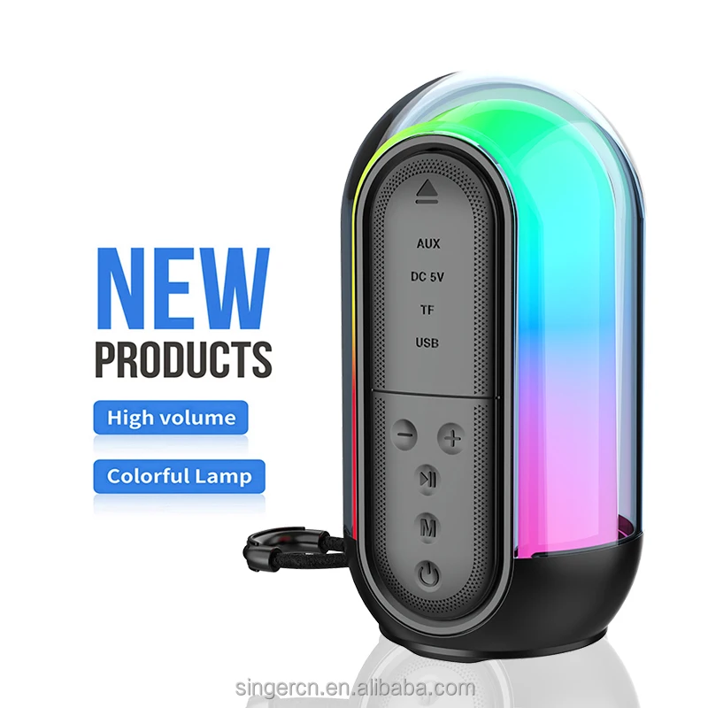 2025 nuevo Mini Altavoz Bluetooth para exteriores, portátil, inalámbrico, caja de sonido para juegos, luz LED, Subwoofer, descarga 3D, graves potentes con TWS TF