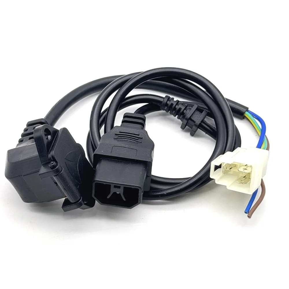 Cable de carga para patinete eléctrico de 3 pines, conector macho/enchufe hembra de 3 pines con Cable de conversión de energía de batería - imagen 4