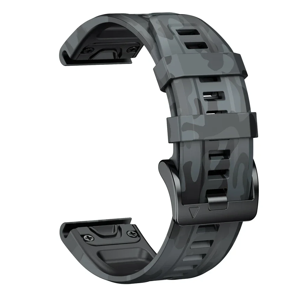 Correa de silicona de camuflaje deportiva QuickFit de 22mm y 26mm para Garmin Fenix 6X 7X Pro Band para pulsera Fenix 6Pro 5Plus - imagen 2