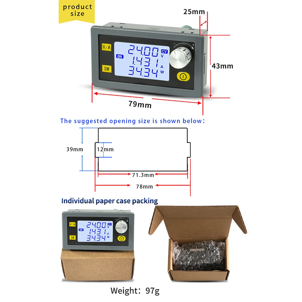 Convertidor Buck Boost DC 5,0 ~ 30V a 0,6 ~ 30V fuente de alimentación de laboratorio regulada ajustable CC CV 0 ~ 4.0A 6V 12V 24V módulo de alimentación - imagen 2