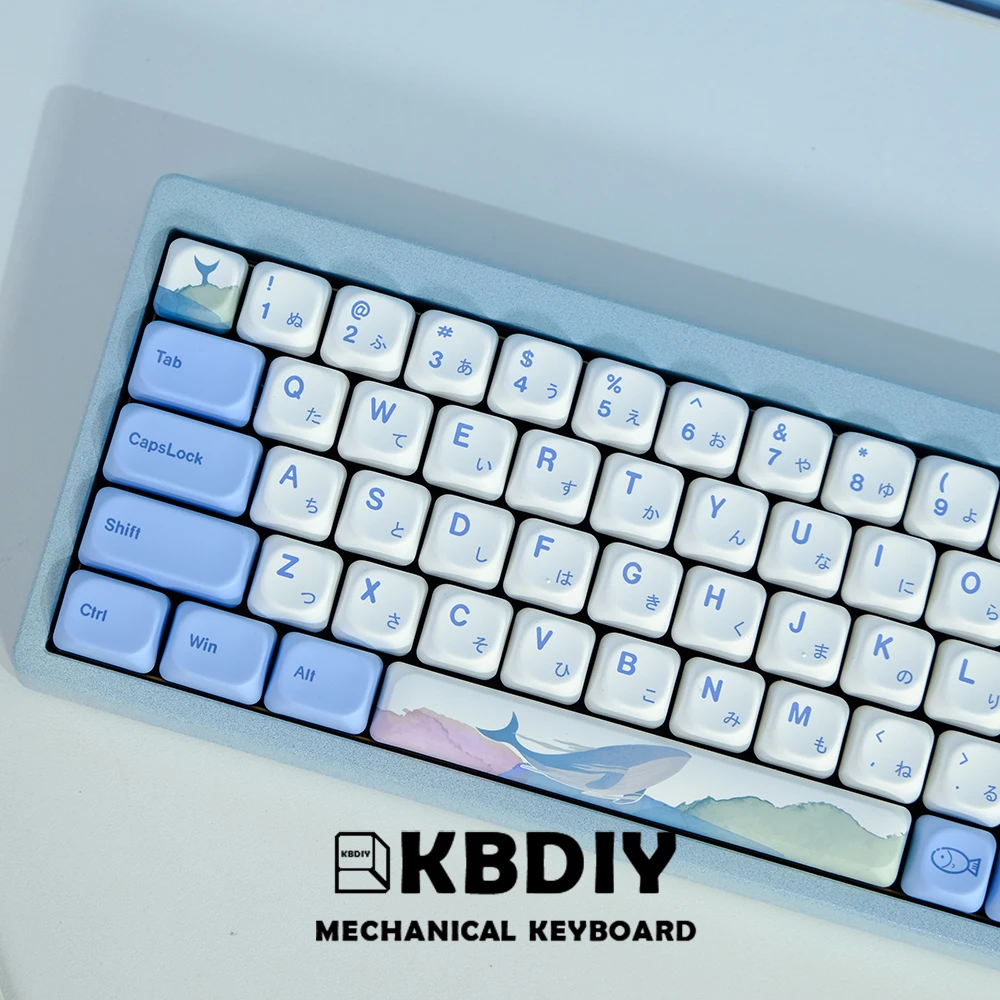 KBDiy-teclas de perfil KOA, teclas mecánicas japonesas de ballena oceánica, PBT, rusas y coreanas, 135 teclas personalizadas para interruptor MX - imagen 4