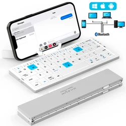Teclado Bluetooth Plegable para Tablet y Móvil – Carga Rápida