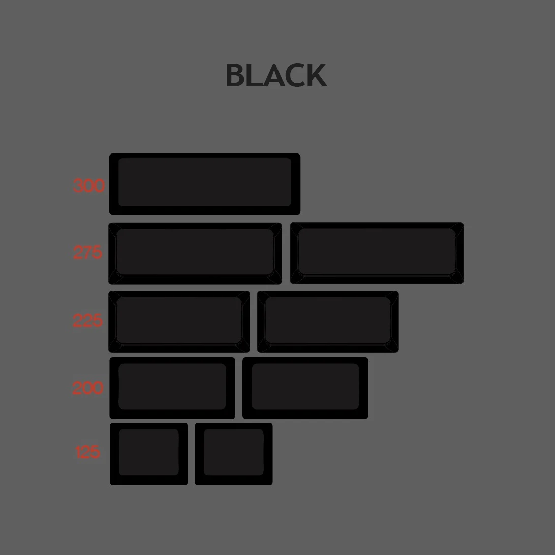 Kit de barra espaciadora corta Geekark DYE SUB PBT Cherry Profile negro/blanco - imagen 2