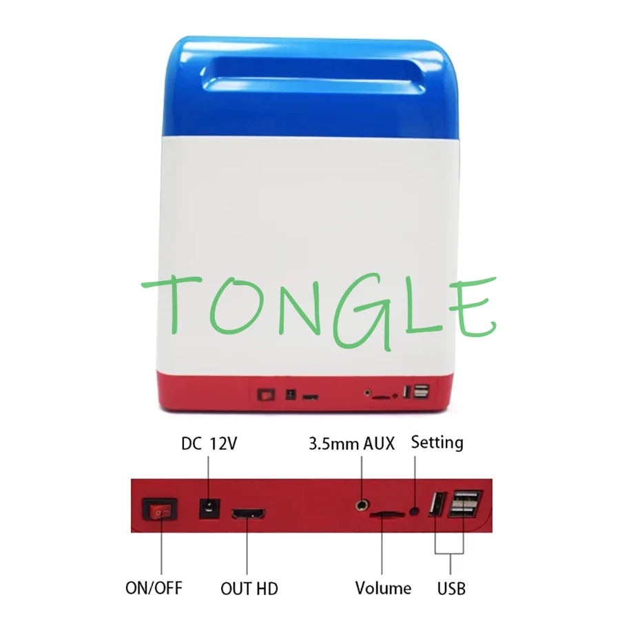 Consola de juegos Pandora's Box 9D de escritorio de 10,1 pulgadas, Mini máquina de juego Arcade de un solo jugador de 32G, 2500 juegos compatibles con función Turbo - imagen 4