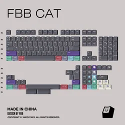 FBB CAT Teclas PBT perfil Cherry para teclado mecánico, diseño de postres