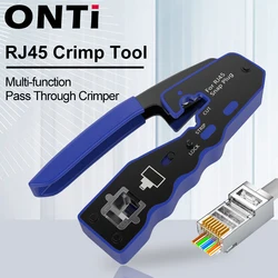 Kit Herramienta Engarzado RJ45 con Pelador y Cuchilla de Repuesto