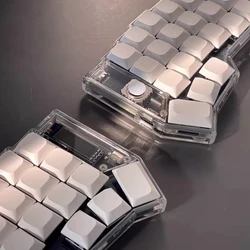 Teclado dividido Corne transparente con cable y Hot Swap